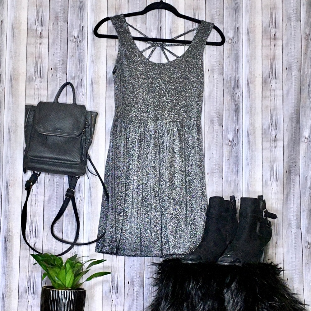 🌩 Sparkly Silver Dress
